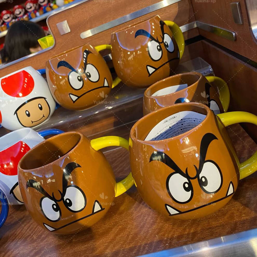 蘑菇罐水杯日本usj环球影城超级玛丽马里奥蘑菇卡通可爱杯子马克杯