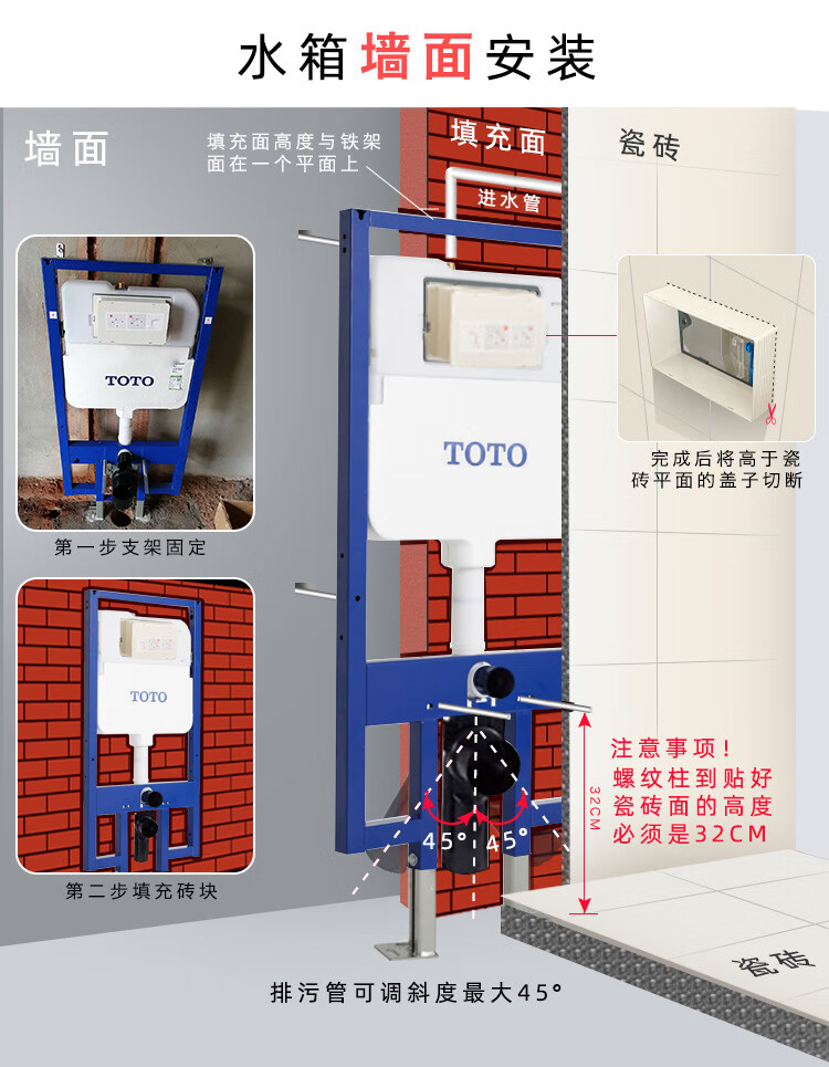 tt壁挂马桶cw914b挂墙式直冲悬挂坐便器暗装隐藏式水箱墙排单挂墙马桶