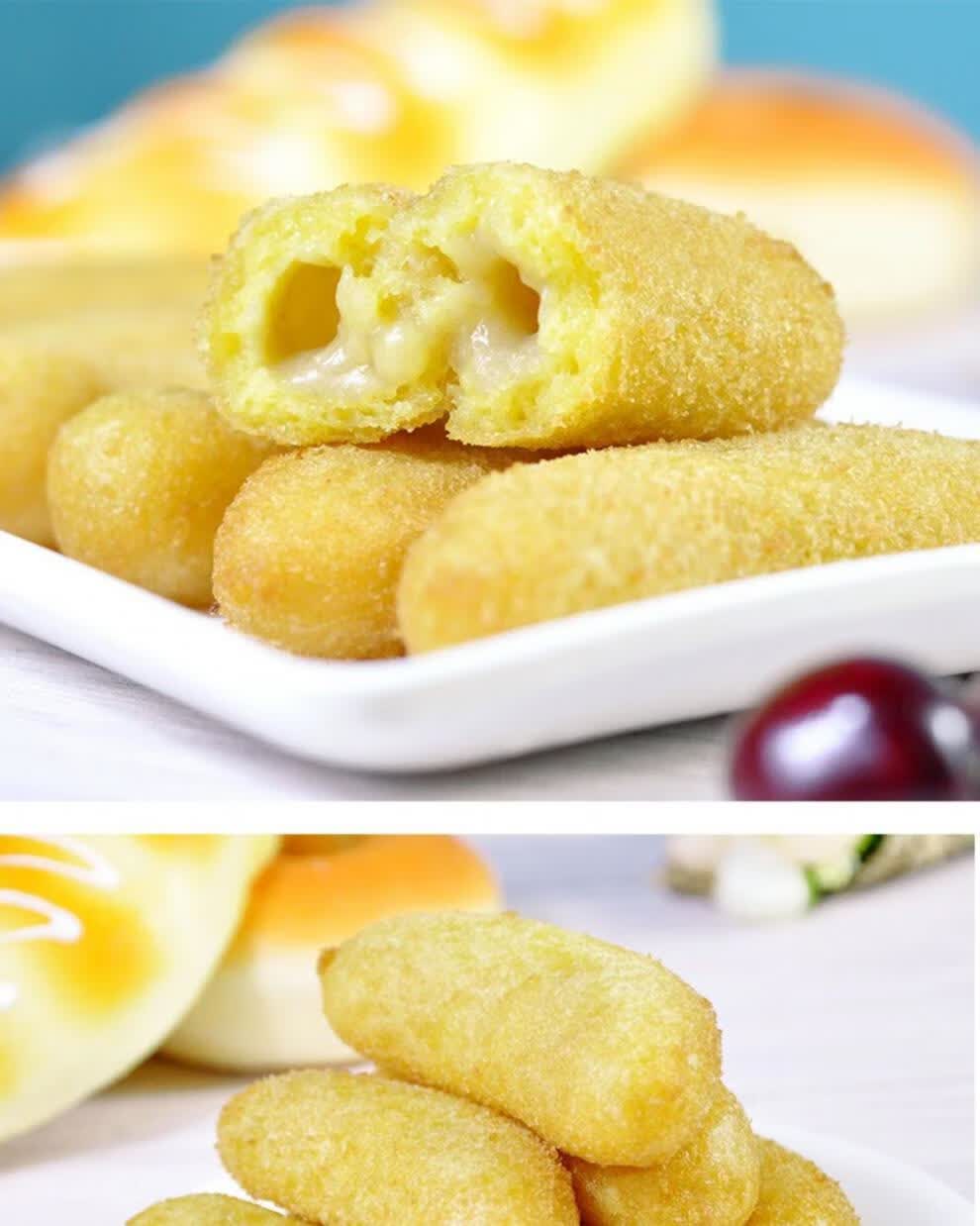 青樱红荔脆皮香蕉油炸小吃半成品速冻食品炸香蕉酒店早餐香蕉酥香蕉派