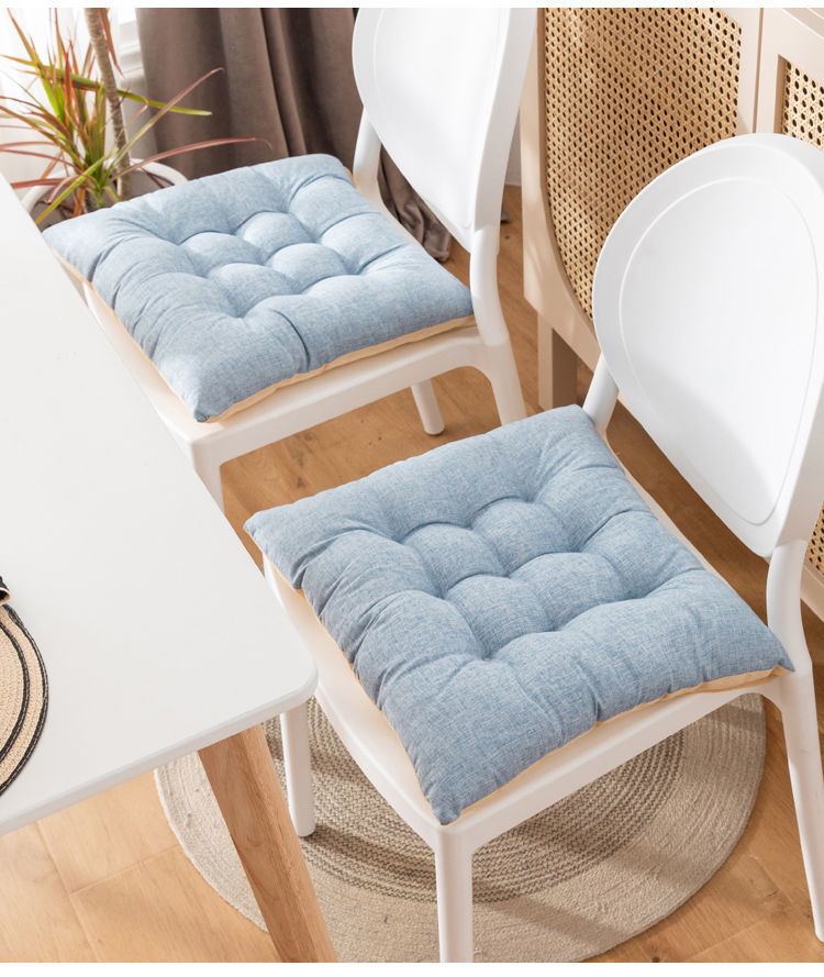 棉麻加厚椅垫办公室椅子坐垫电脑椅座垫四季学生教室屁股垫子飘窗棉麻