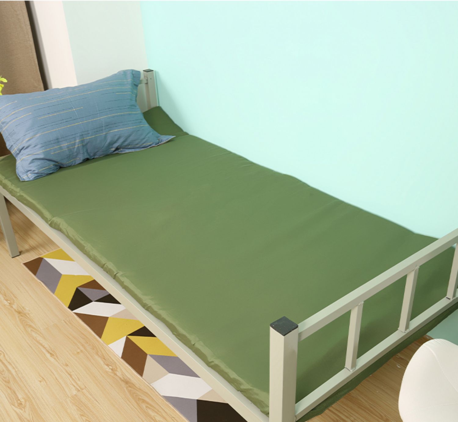 加厚床垫学生宿舍军绿色垫子单人海绵垫1.2米床垫褥0.