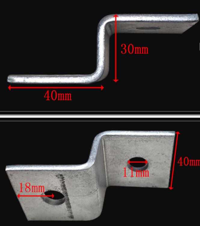 型直角支架镀锌扁铁接地墙卡扁铁安装支架热扁铁弯头固定支架h型卡子