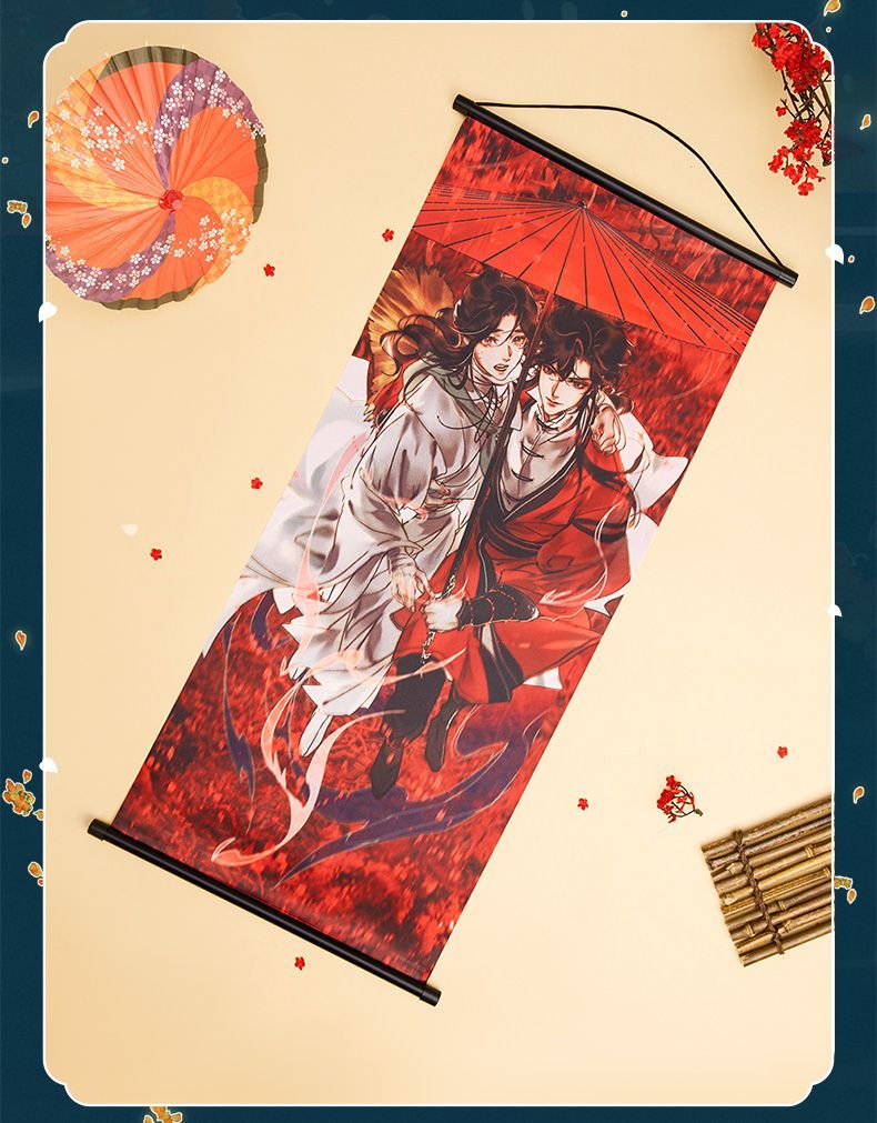 【正版】哔哩哔哩《天官赐福》漫画挂画 谢怜三郎红伞b站周边 花城 挂