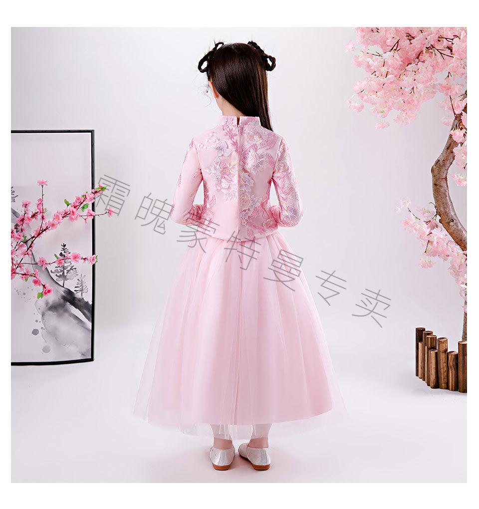古装公主裙超仙唐装旗袍裙子小女孩仙女裙套装礼服演出服20汉服镂空网