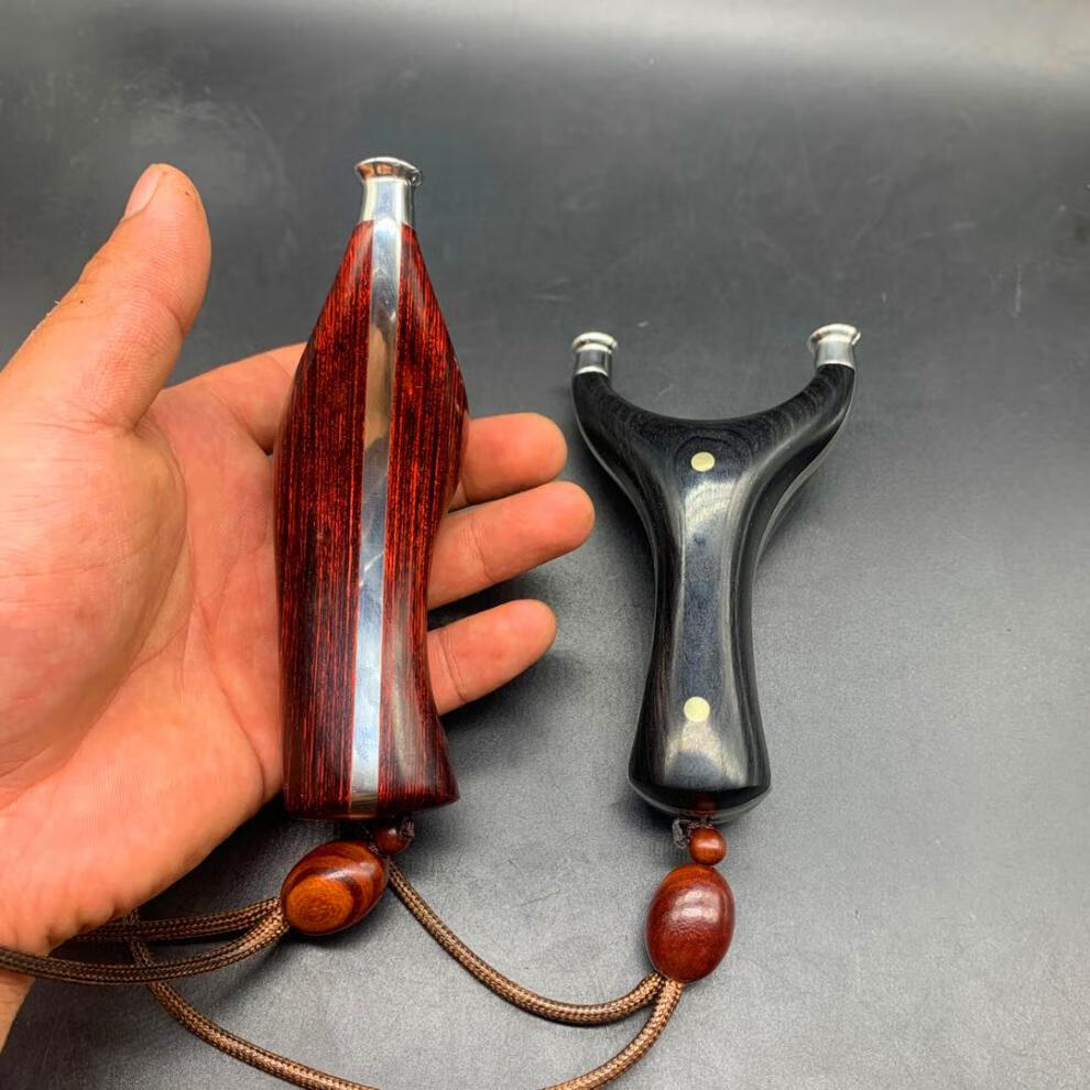 高质感细磨竞技强力弹弓五星钛钢反曲飞虎实木贴片五星飞虎户外扁皮