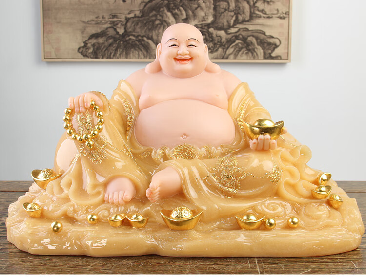 恋品惠宽体笑佛像弥勒佛弥勒菩萨大肚弥勒佛像树脂佛像居家供奉摆件