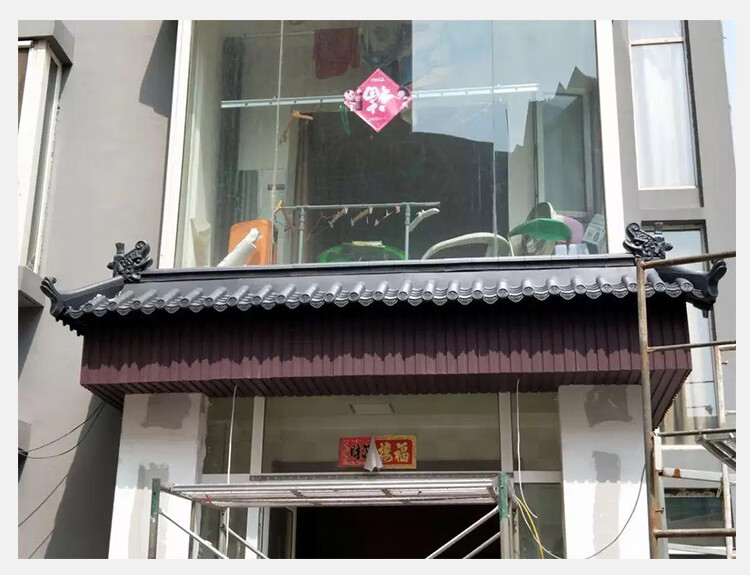 仿古瓦片屋顶仿古瓦一体树脂瓦围墙屋檐塑料瓦片中式门头瓦屋顶加厚