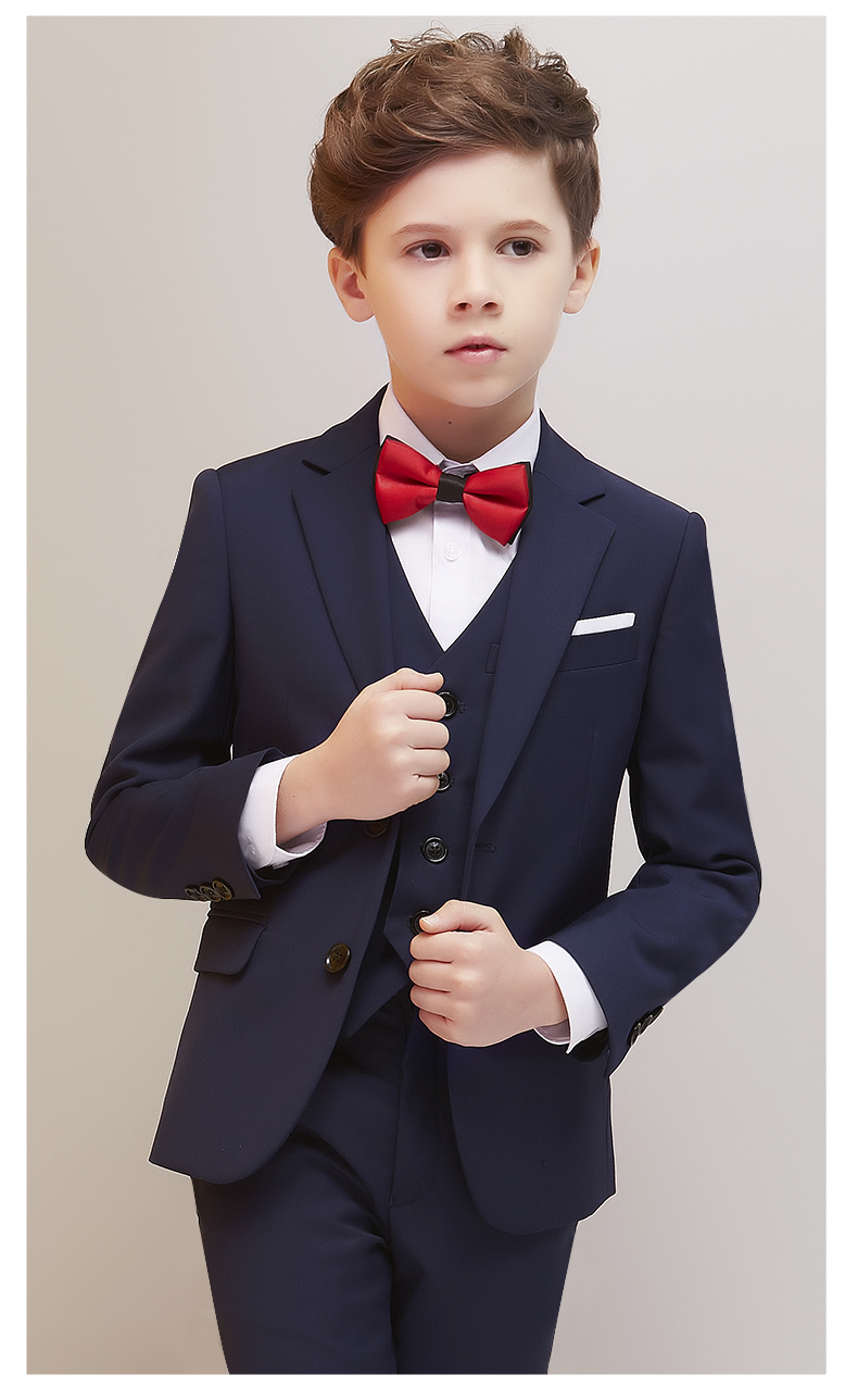 钢琴比赛演出服 男童儿童西装套装花童礼服男童帅气西服中大童钢琴小
