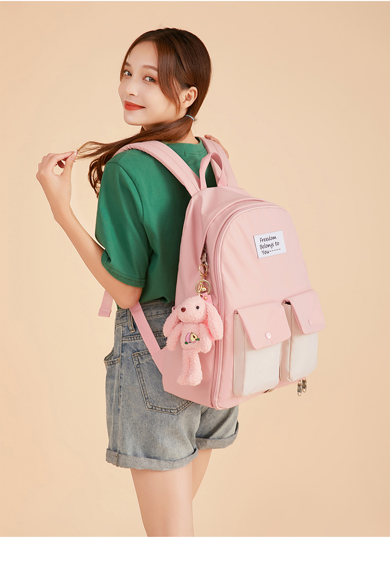 酷奇女包轻奢品牌书包女初中生大容量双肩包女原创双面包大学生背包女