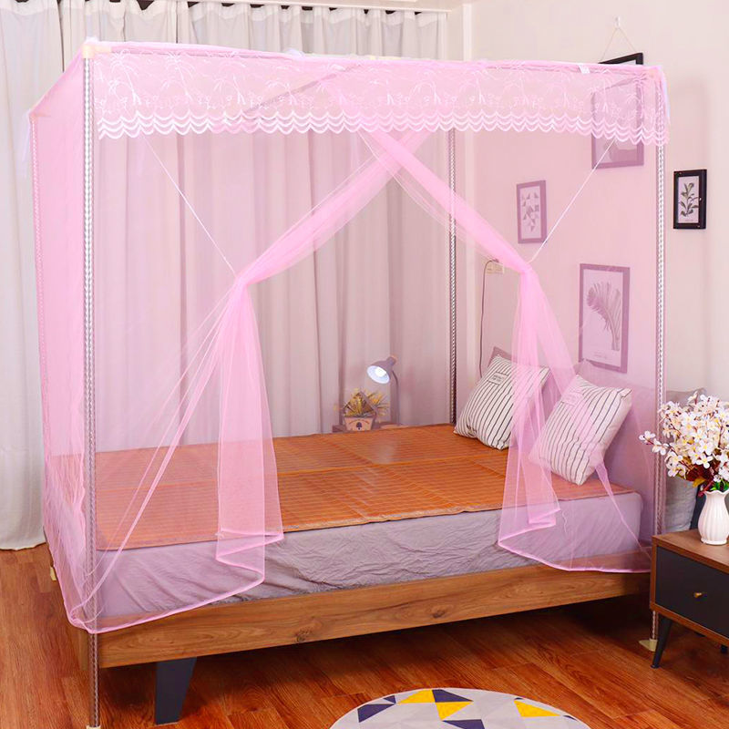 菲菈多方顶蚊帐学生宿舍上下铺单门1米12m15米18双人床家用寝室通用