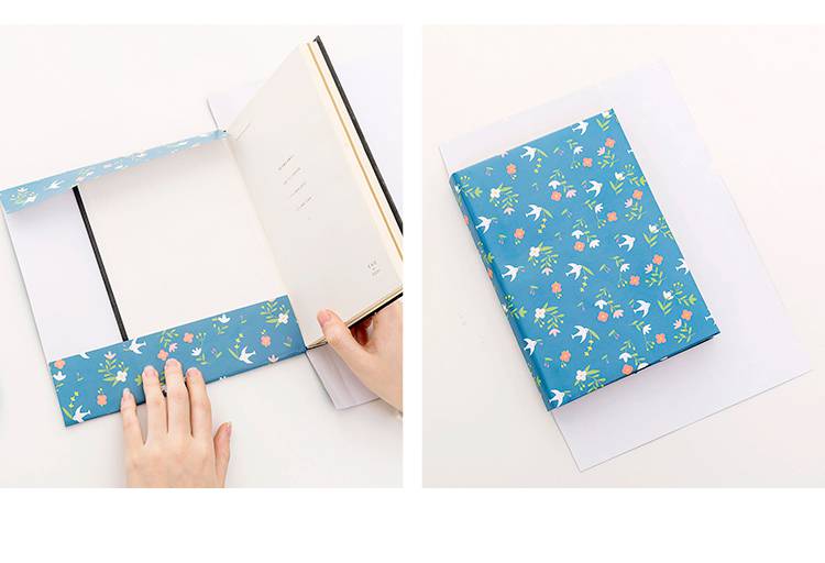 书皮碎花书本包书膜书壳小清新学生diy手工礼物包装纸 金色 樱桃小熊