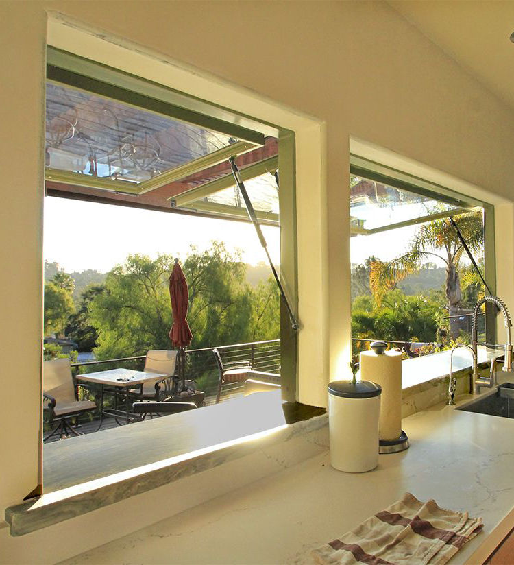 阳特派网红通风上推钢化玻璃窗户定做吧台饭堂餐口室内传菜口05平