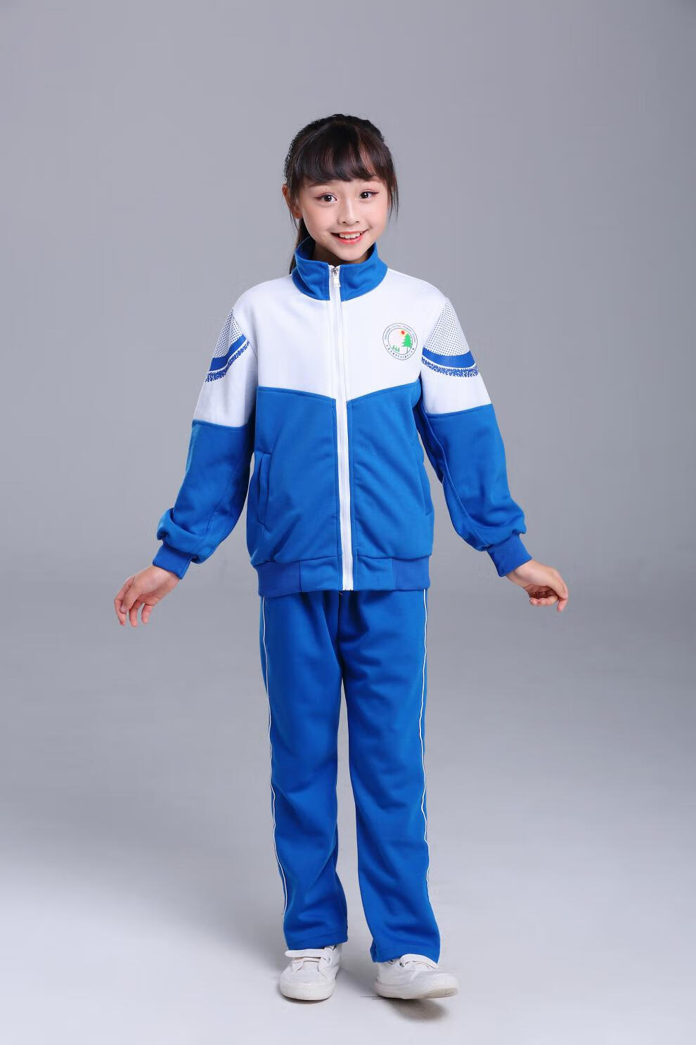 北京通州校服春秋冬小学生校服高中大学生校服蓝色裤子运动套装 男女