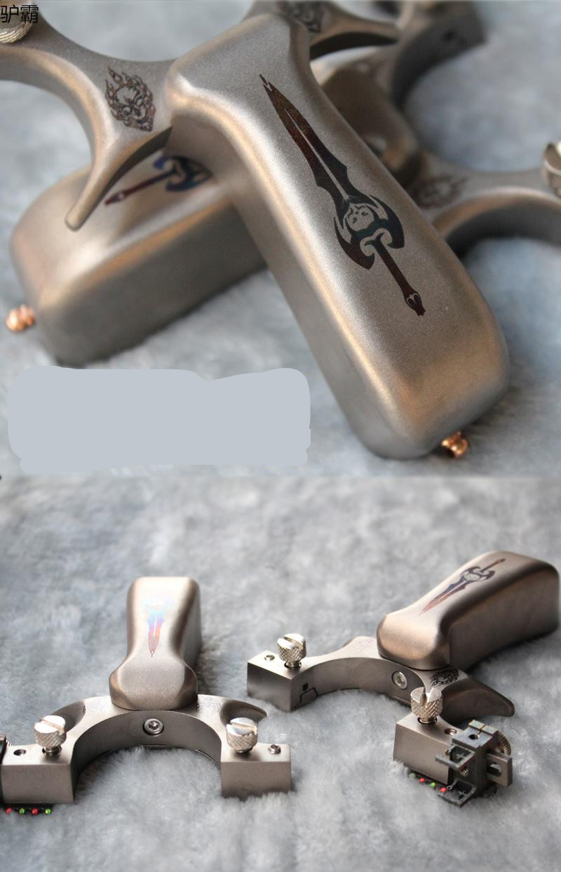 弹簧快压弹弓驴霸全钛合金tc21反曲精准瞄器户外竞技扁皮免绑神兵干将