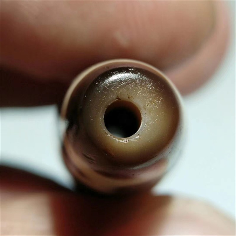 至纯玛瑙天珠至纯精品莲师法器三眼天珠药师经天珠珠项链送鉴定证书