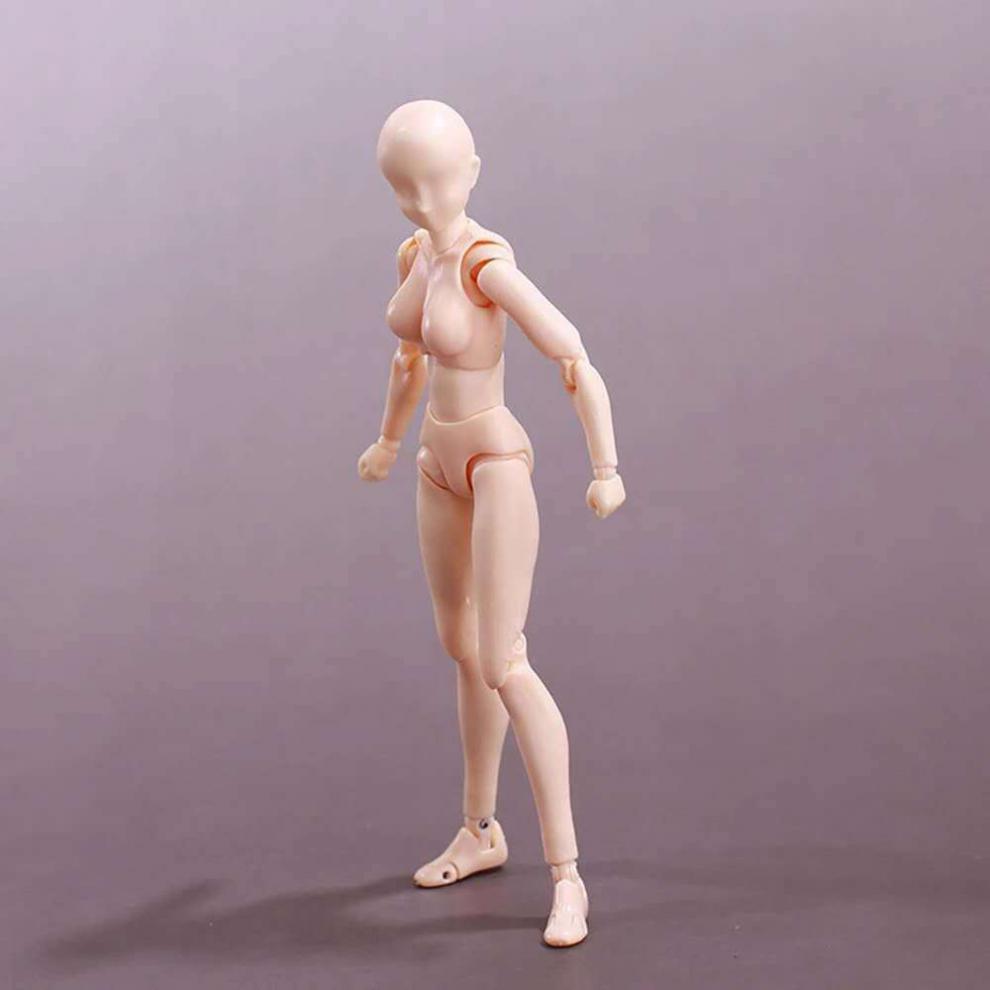 万代(bandai)shf男女素体玩具 豪华版关节可动人偶素体模型绘画专用