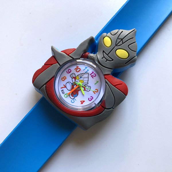 芽儿童节礼物奥特曼卡通拍拍表 啪啪圈男孩咸蛋超人儿童玩具电子手表