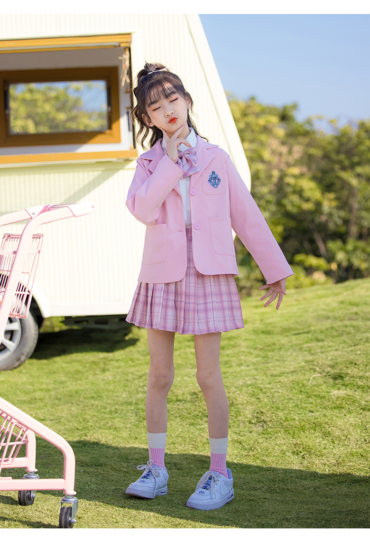 jk制服少女儿童女童jk制服正版学院风套装裙儿童日系小学生百褶裙套