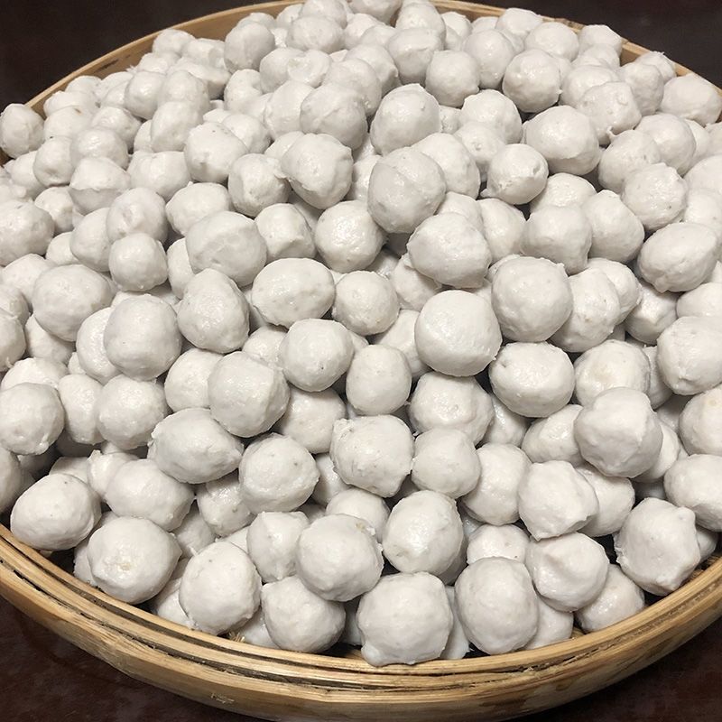 梅州梅县客家猪肉丸手打圆肉丙村特产火锅食材丸子1斤