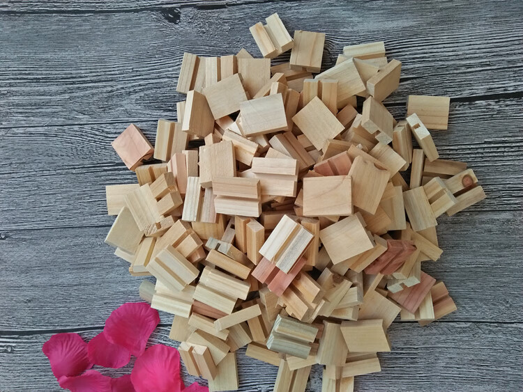碎小木块 幼儿园手工制作diy小木块教具实木积木废料边角料碎木头块