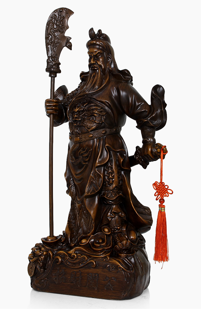 情冰关公客厅桌面摆件装饰品关二爷武财神像家用供奉酒店开业送礼48寸