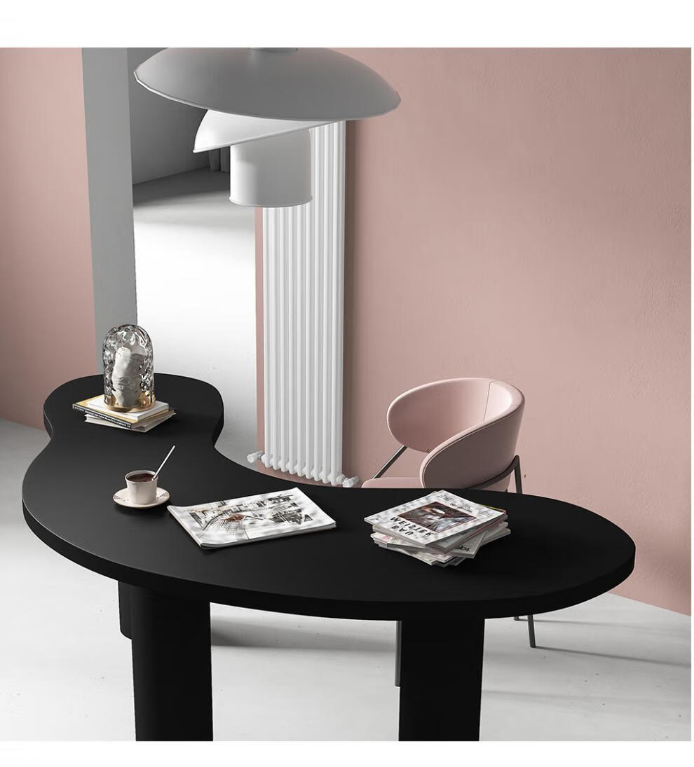 圆弧形书桌 北欧创意实木办公桌简约现代弧形老板桌轻奢电脑桌书桌