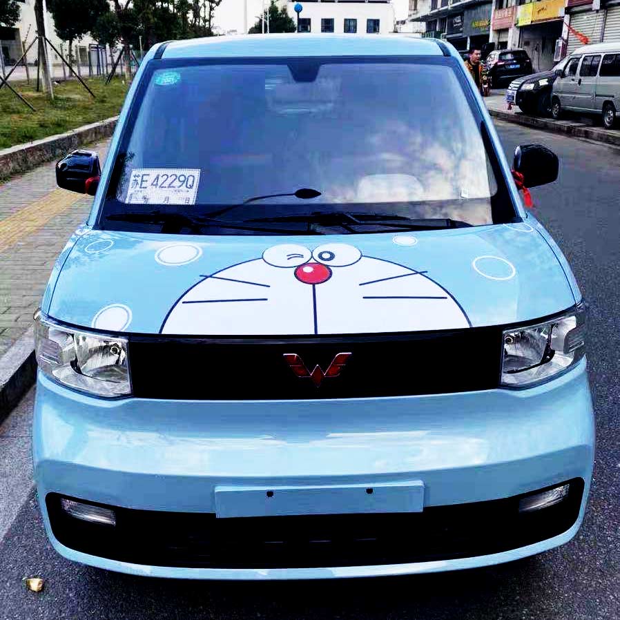 五菱宏光miniev车贴纸迷你马卡龙哆啦a梦车身拉花装饰贴纸科莱威naik