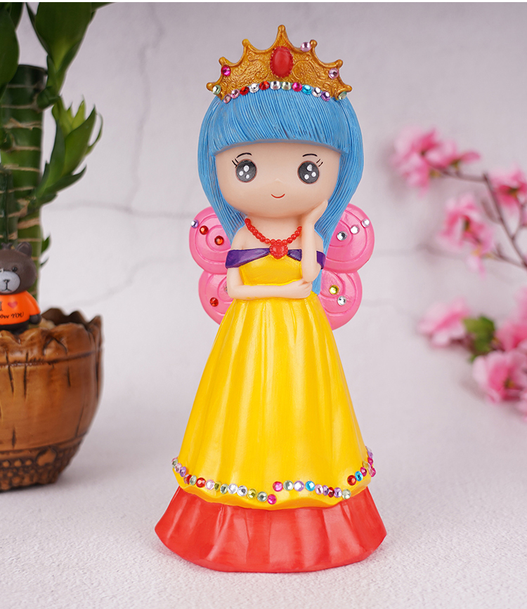 陶瓷绘画手工娃娃儿童手工diy石膏娃娃涂色搪胶涂鸦存钱罐白胚男女孩