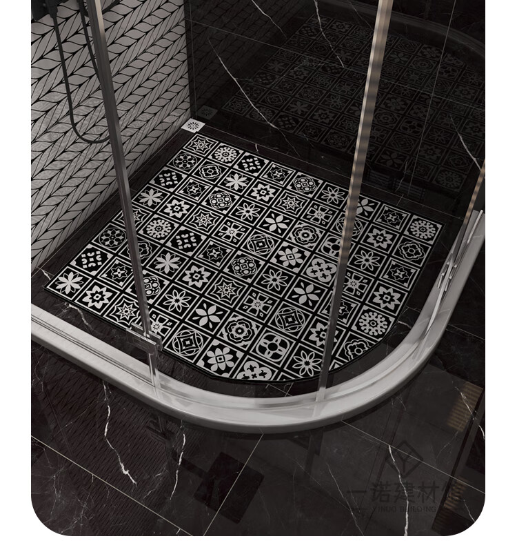 淋浴房脚踏石卫生间瓷砖淋浴房沐浴间垫脚石浴室地板砖防滑地砖通体