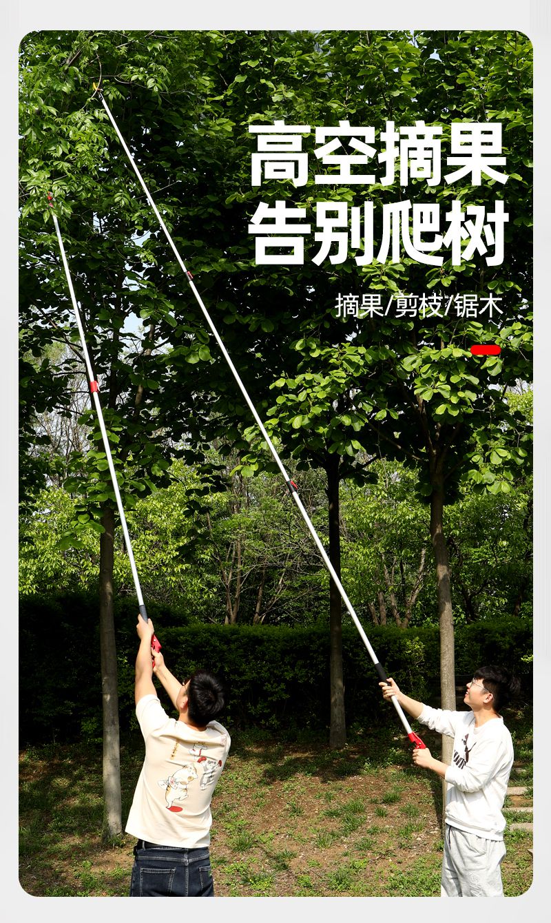 摘水果摘荔枝龙眼采摘采果杨梅树枝高枝剪伸缩高空剪摘果神器剪刀