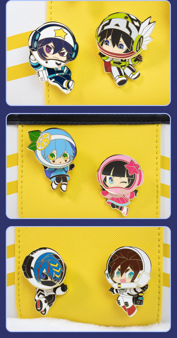 【星际旅行】七创社凹凸世界系列周边太空锌合金徽章金属组合胸针 紫