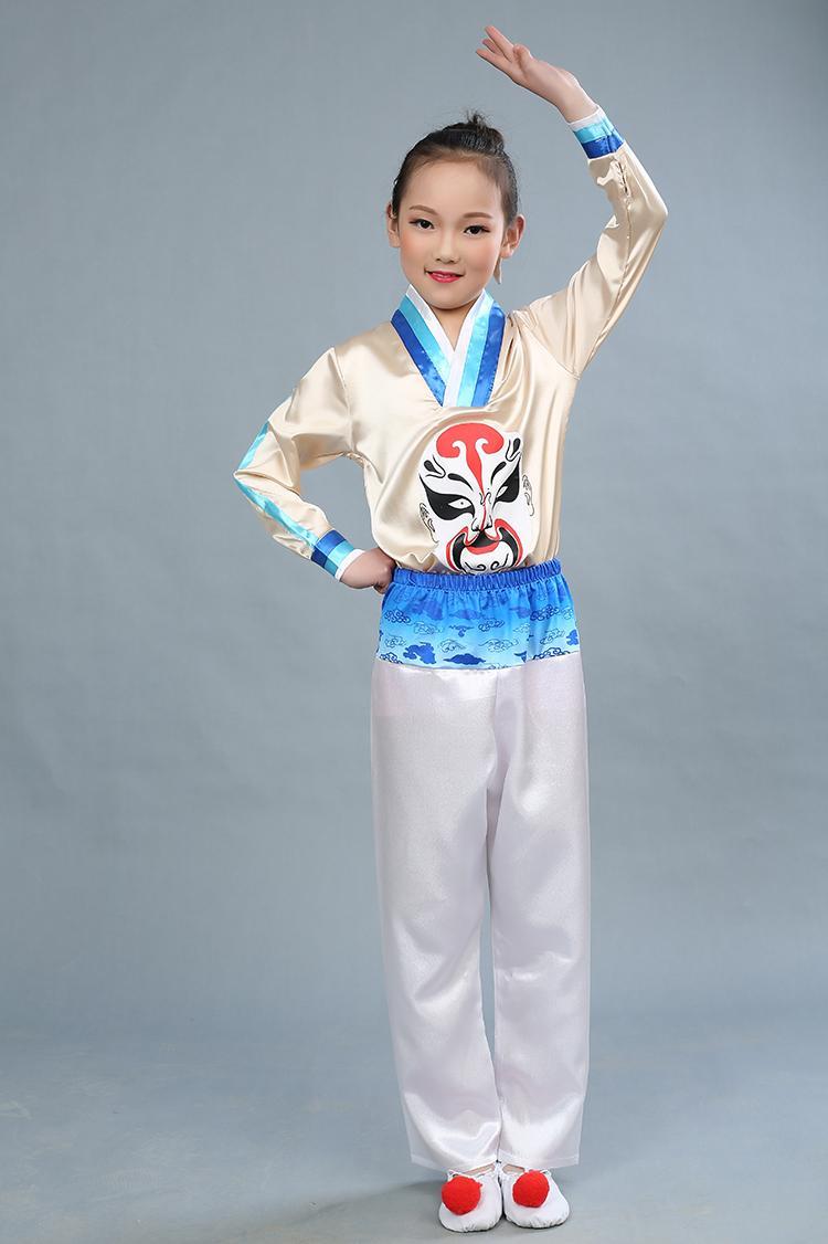 小憨鹿京剧脸谱表演服装儿童中小学生校园现代舞戏曲广播体操演出服装