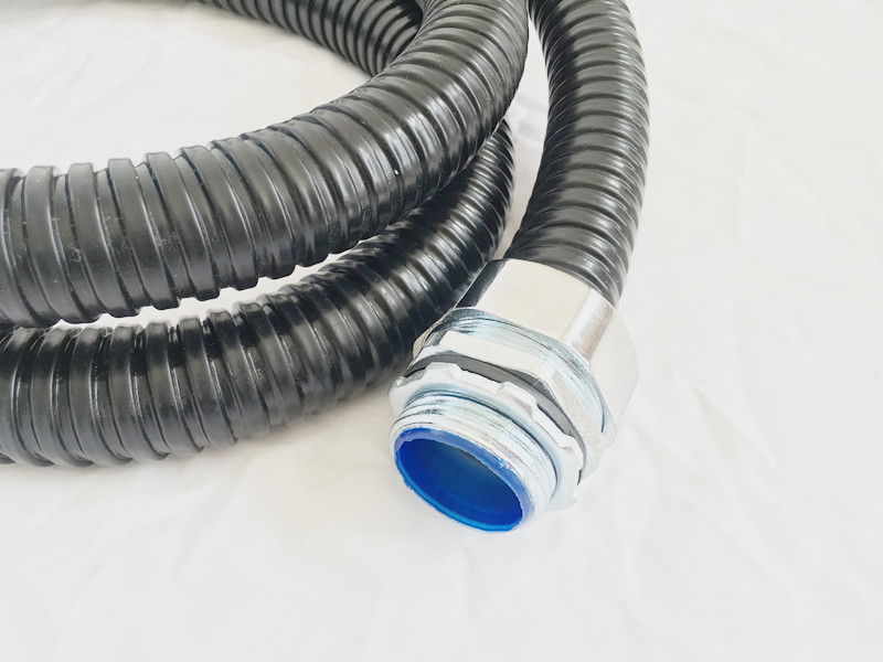 镀铬六角外牙箱接头包塑金属软管蛇皮管箱配电箱接头桥架镀铬外牙64mm