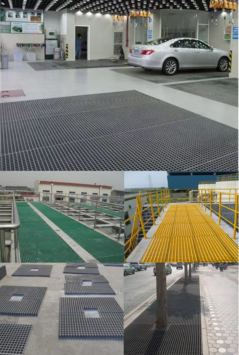 洗车房地格栅 玻璃钢格栅板洗车房地格栅排水沟走道网格板养殖场鸽舍