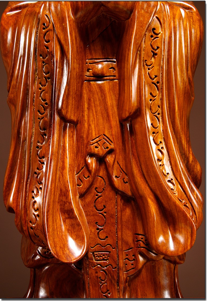 花梨木雕孔子摆件实木孔夫子圣人雕像学院开业庆典饰品教师节礼品