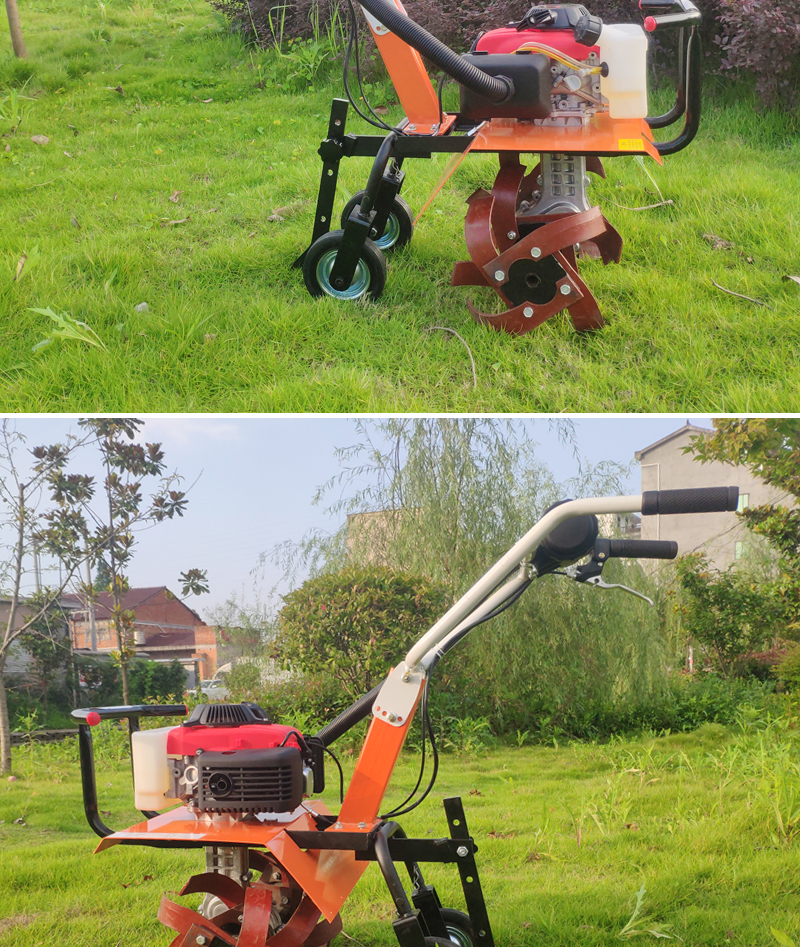 水旱两用松土机小型汽油割草除草松土机水田机打田机开沟培土起垄