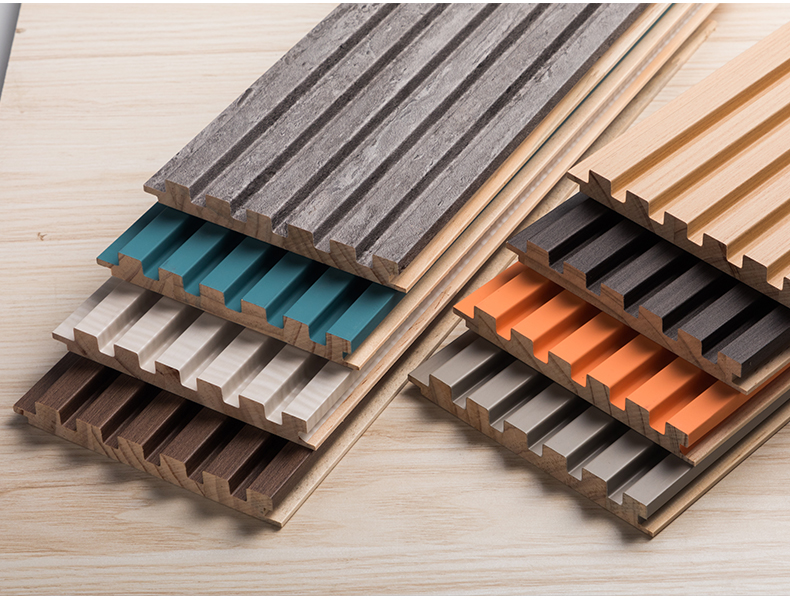 实木格栅板实木格栅背景墙小长城板凹凸形生态木松木网红隔栅装饰板护