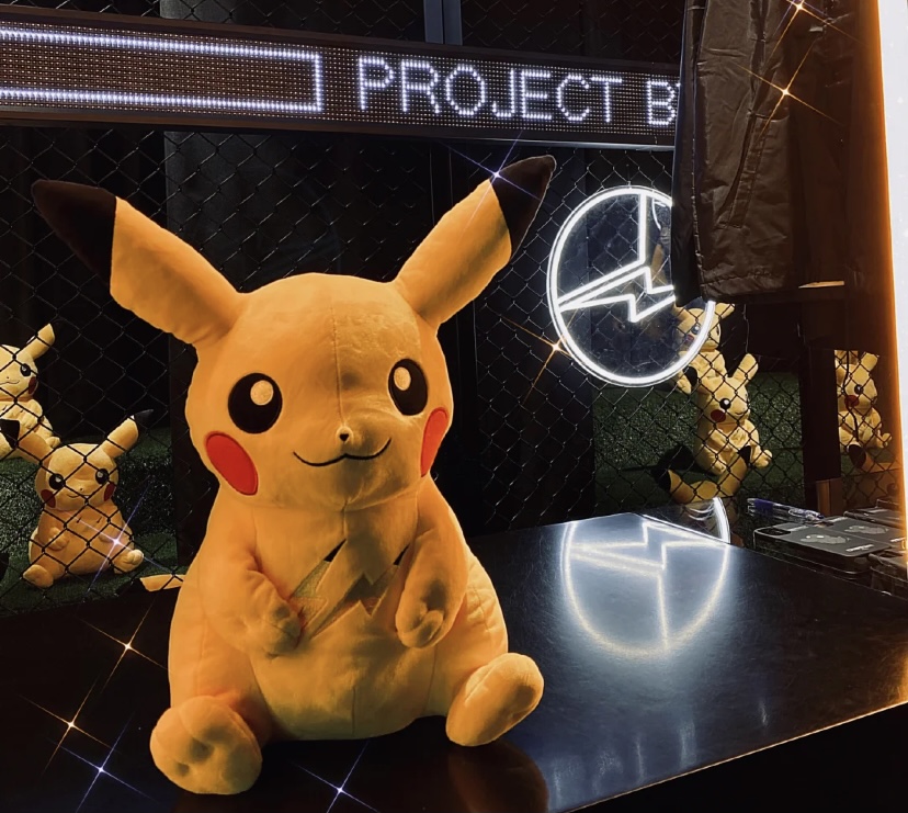 正版藤原浩皮卡丘暗黑色公仔闪电联名款毛绒玩具挂件生日礼物玩偶