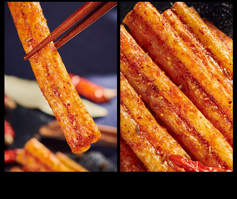 湖南玉峰辣条168g双胞胎花心棒零食辣皮80后儿时回忆小吃大面筋双胞胎