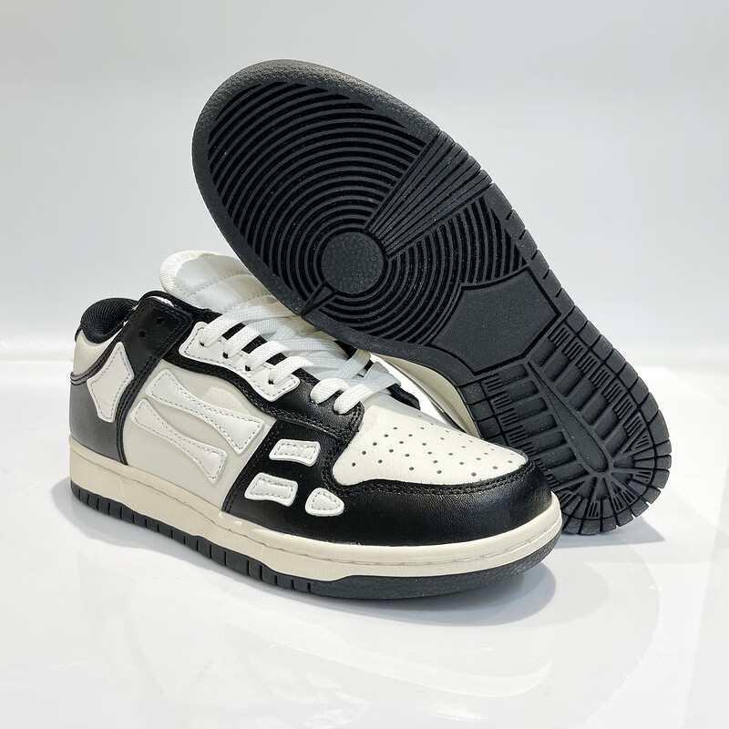 腾讯体育官方旗舰同款男女休闲amiri运动板鞋王一博杨幂同款黑白灰色