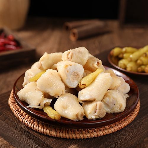 香泡椒鸡肘鸡脚泡椒凤爪小包装酸辣鸡爪零食鸡拐骨整箱批 泡椒鸡拐*2