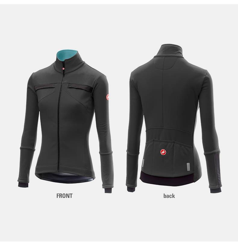 蝎子castelli秋冬女款植绒保暖防风公路车长袖骑行服上衣4518541 027