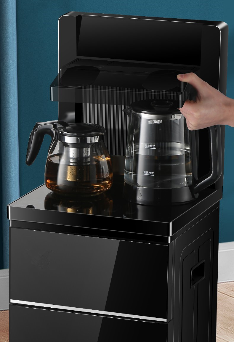 办公室茶吧机烧水壶一体家用立式饮水机下置水桶自动智能语音2021新款
