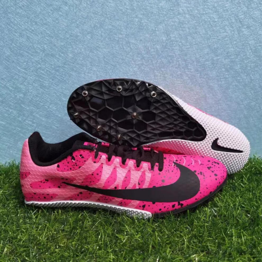 田径精英s9钉鞋男女短跑钉鞋学生体考训练比赛专用跑鞋纯原 蓝色 36