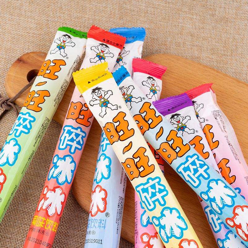 旺旺碎冰冰果味饮料78mlx100根碎碎冰棒棒冰冰吸吸冰可吸冷饮零食柑橘