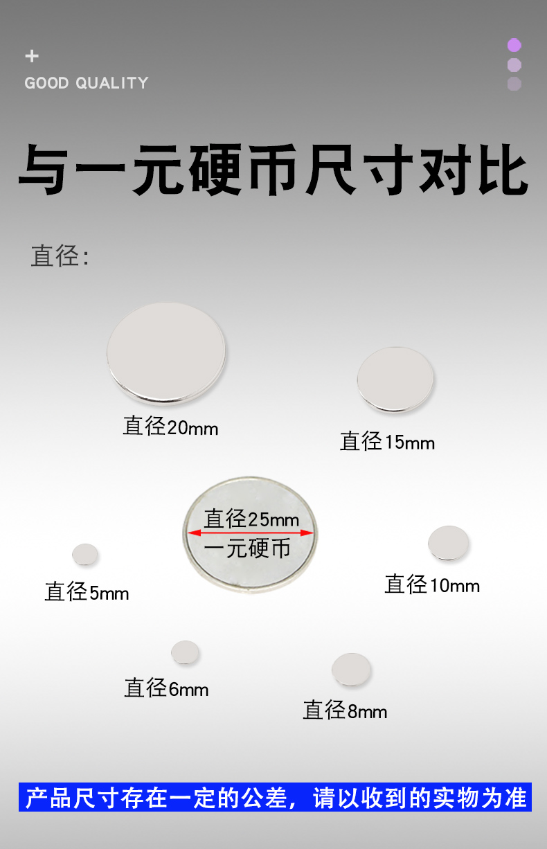 周止强力磁铁棒20mm圆形柱磁力棒吸铁石钕铁硼强磁石磁钢直径15mmx