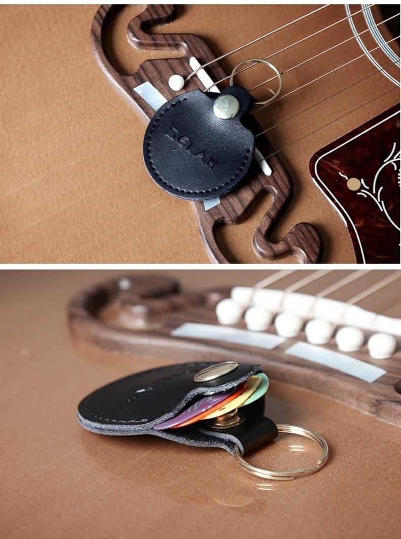 民谣吉他木吉他拨片包尤克里里拨片夹弹片电吉它拨片盒拨弦片袋子头层