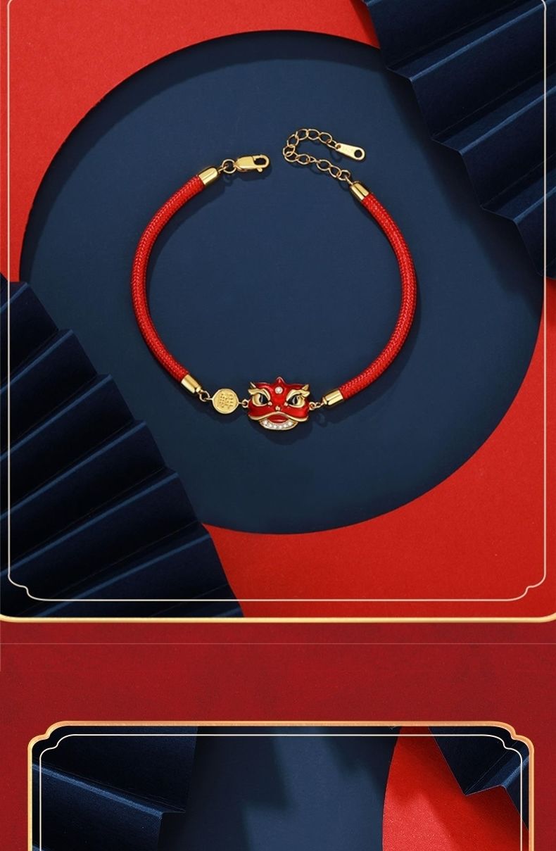 狮子座故灵狮赐手链禄宫转运本命年解岁男女情侣款红绳宝财懿财狮