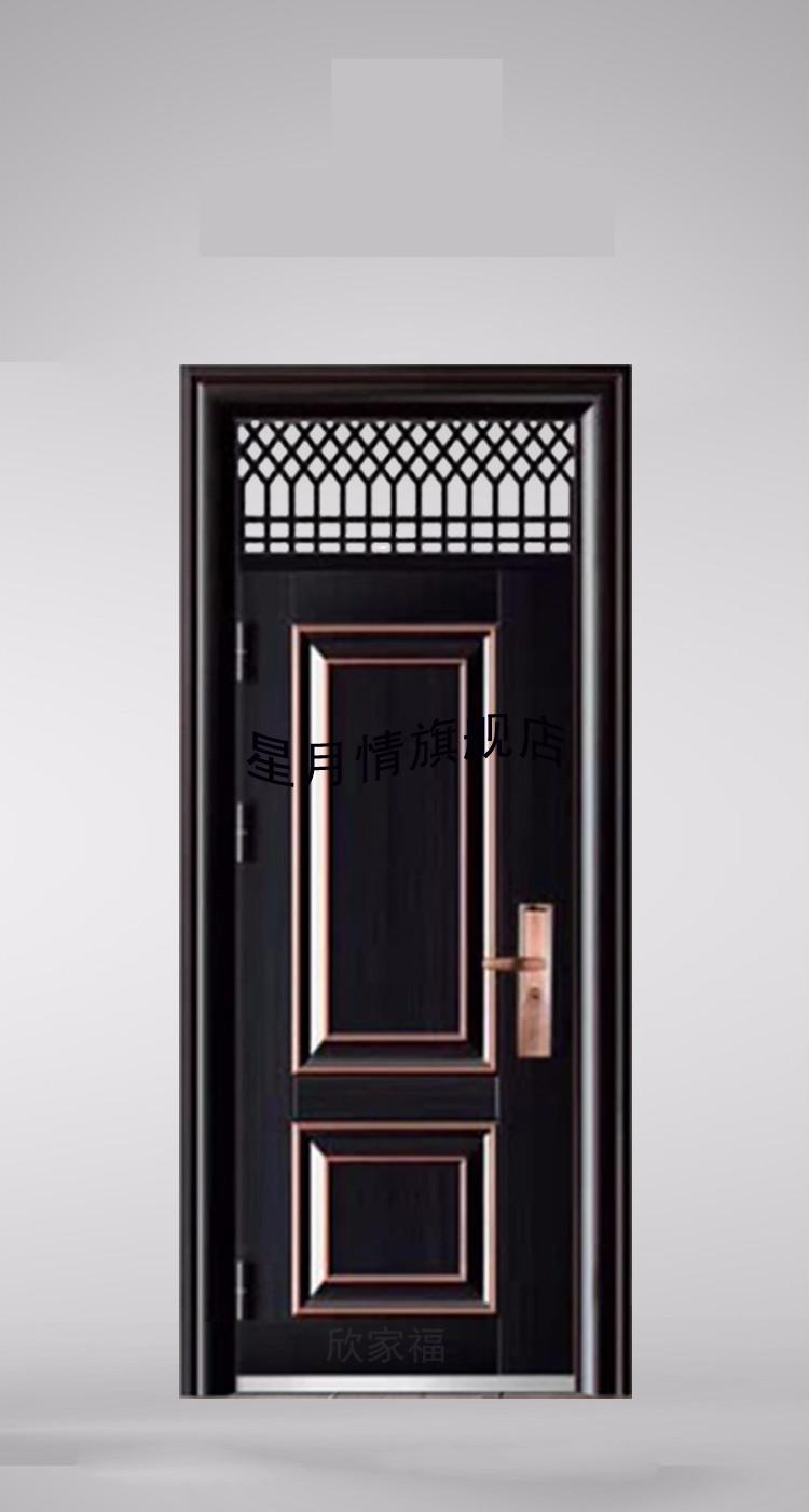 防盗门气窗腰头安全入户家用车库真铜仿铜工程户外防晒出租房门带气窗