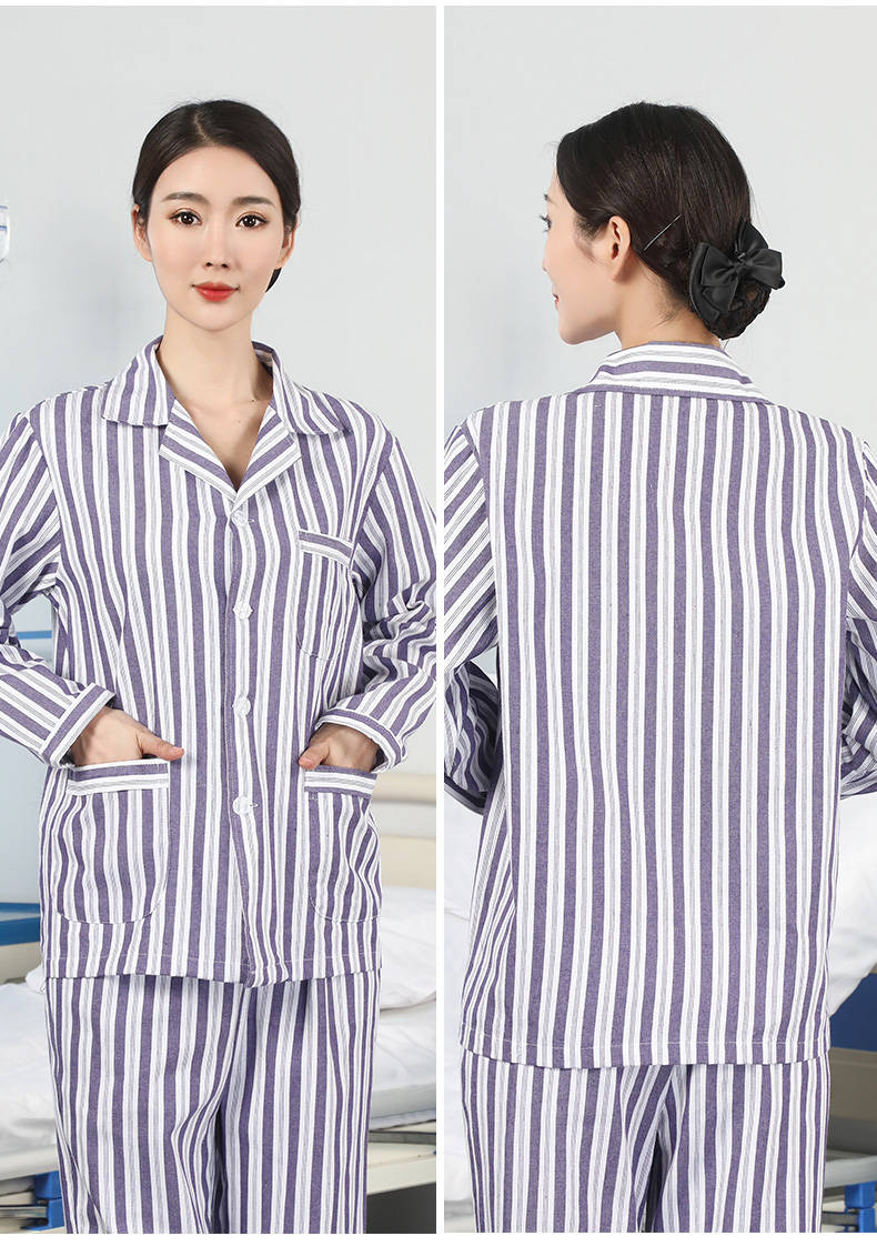 卡梵黎病号服病号服女男夏季棉病服套装病员服精神医院病住院服长袖